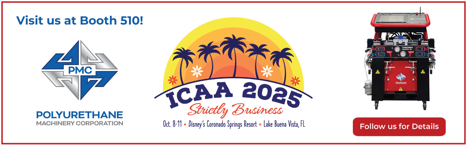 icaa banner to visit our booth and follow up for more information